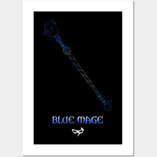 Blue mage Fantasy Job Weapon Posters and Art